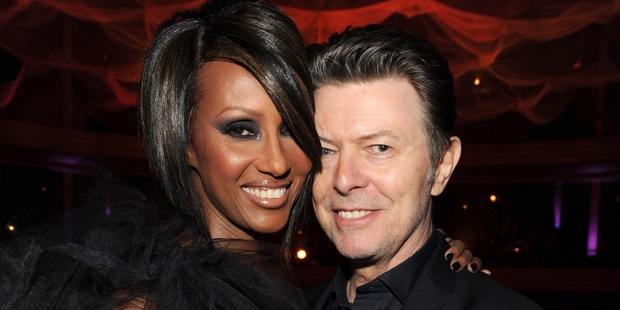 Iman and David Bowie at Hammerstein Ballroom in October 2009.