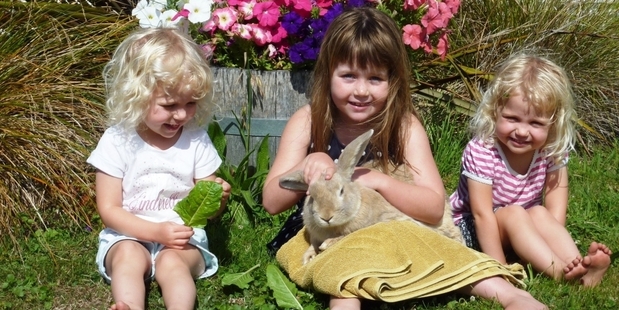 Watson with the Arnold girls.