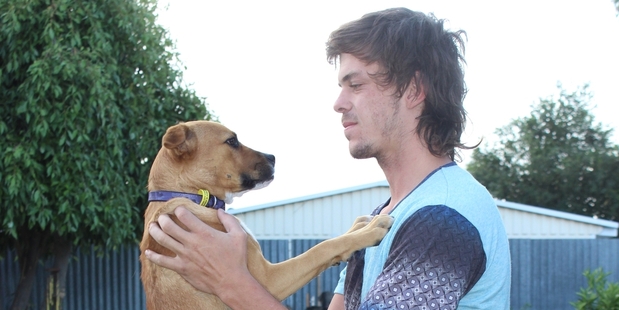 Ben Thomason and puppy Leila.