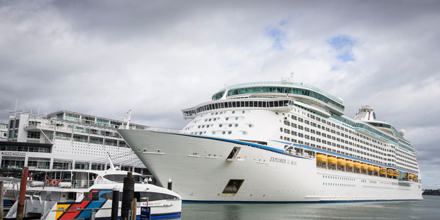 The super-sized cruise ship first docked at Princes Wharf in Auckland in December last year. Photo / Greg Bowker