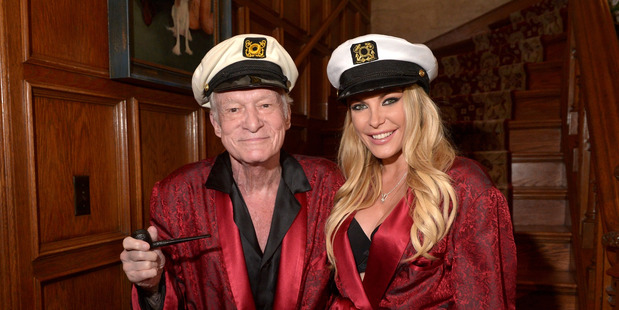 Hugh Hefner and his wife Crystal. Photo / Getty Images