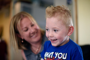 James Reid, 6 is home after the surgery in America. Photo/George Novak
