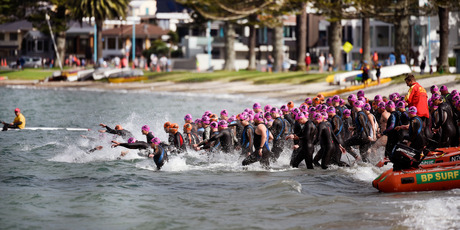 4km Round the Mount Swim around Mauao, starting in Pilot Bay. Photo/George Novak