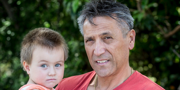 Shore Rd residents Paul Zwart and his grandson, Lucas Henry. Photo / Michael Craig