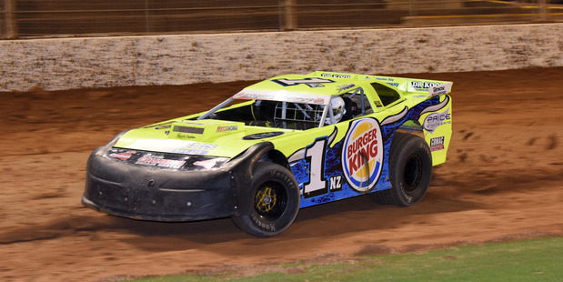 Steve Flynn won the first Super Saloon race in 23 years at Western Springs. Picture / Jeremy Ward