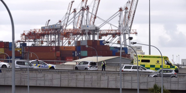 A crash on Tauranga Harbour Bridge. Photo/George Novak