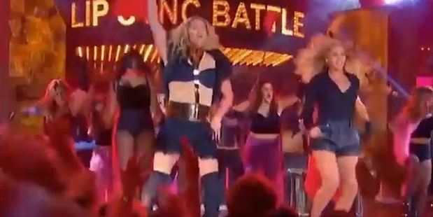 Everyone was elated when the real Beyonce joined a costumed Channing Tatum on stage to sing her hit Run the World (girls)