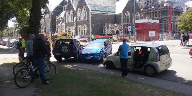 Four ambulances were needed to ferry the injured to hospital. Photo / Kurt Bayer