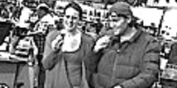 Gun City has posted images to Facebook in hope of identifying the couple. Photo / Gun City Facebook