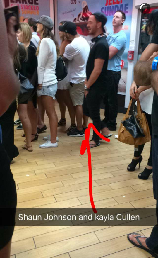 A photo sent in by Samantha Reardon allegedly showing the pair together.