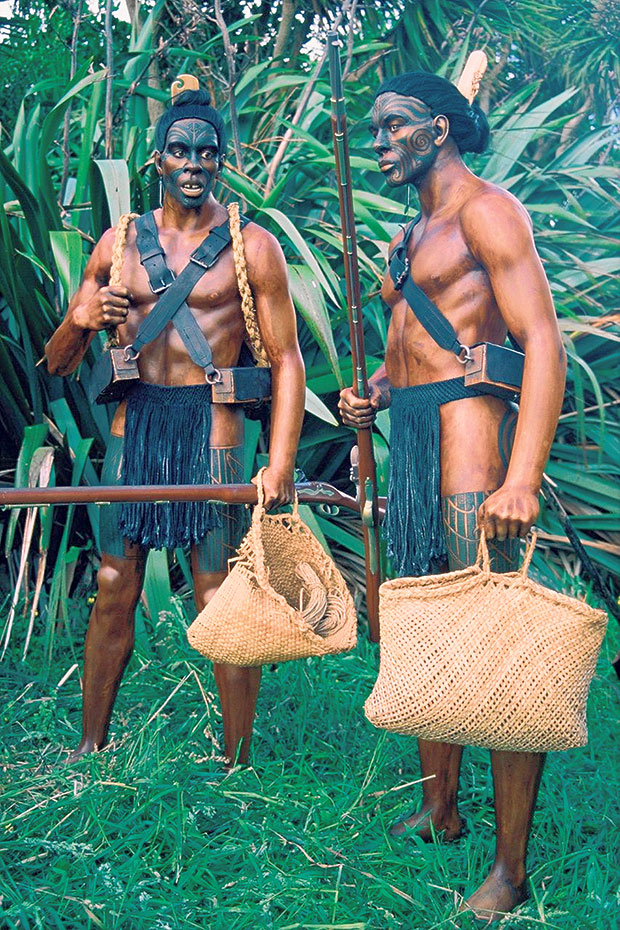 Life-sized models at Hawera's Tawhiti Museum.