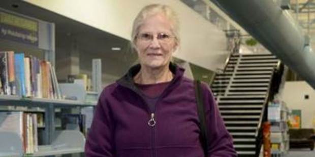 Rosemary Nightingall stocks up on her reading at the Rotorua District Library, helping clear books off the shelves ahead of the library moving to temporary premises later this month. PHOTO/SUPPLIED