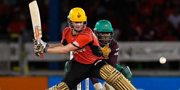 Colin Munro playing for the Trinbago Knight Riders. Photo / Getty