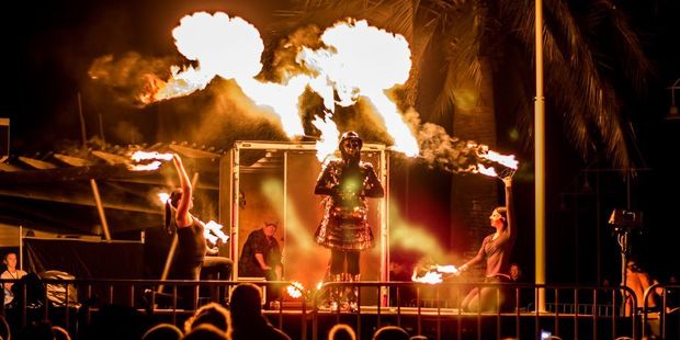 Fire dancers at Winter Nights, Winter Lights on Saturday. Photo/Christian Froehlich