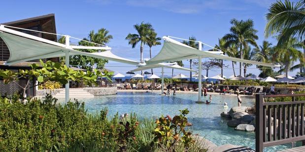 Radisson Blue's five swimming pools are sure to keep the kids entertained. Photo / Supplied