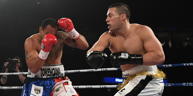 Joseph Parker taking on Solomon Haumono at Burger King Road to the Title by Duco Boxing. Photo / Photosport.co.nz
