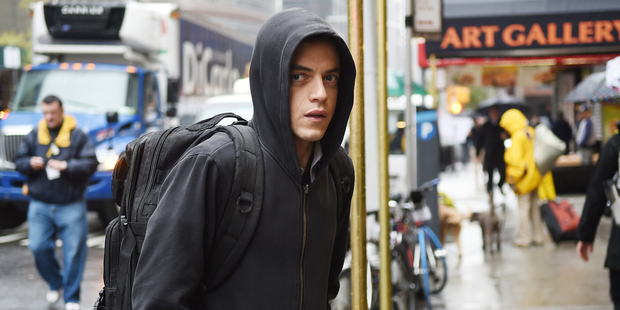 Breakthrough star Rami Malek, who plays Elliot Alderson, never expected the series to catch on like it has. Photo / USA Network