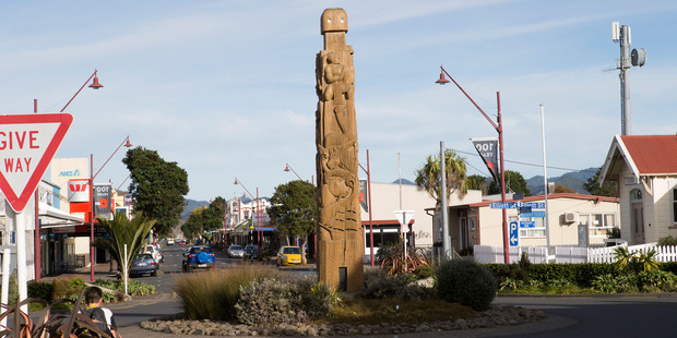 A giant carving in Opotiki. Photo / Mark Mitchell