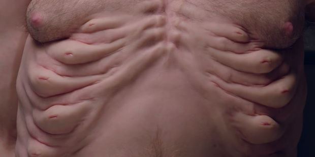 The body of Graham with his huge chest has been designed to survive a car crash. Photo / TACVictoria