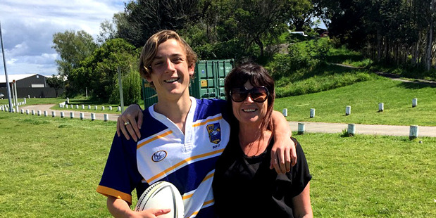 Louis Grindrod with his mother Alicia before the accident. Photo/Supplied