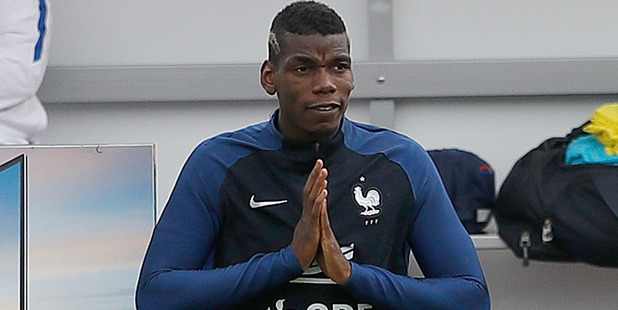 France's Paul Pogba attends a training session at the stadium in Clairefontaine, France, Monday, July 4, 2016. Photo / AP.