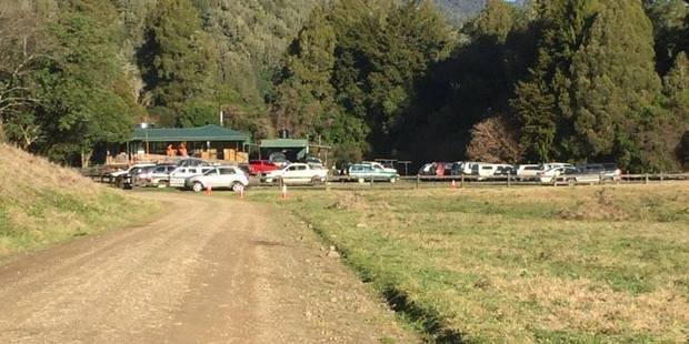 The group were all safe and well, and were being winched out of a riverbed and taken to Lion's Hut to receive medical attention. Photo / Katee Shanks