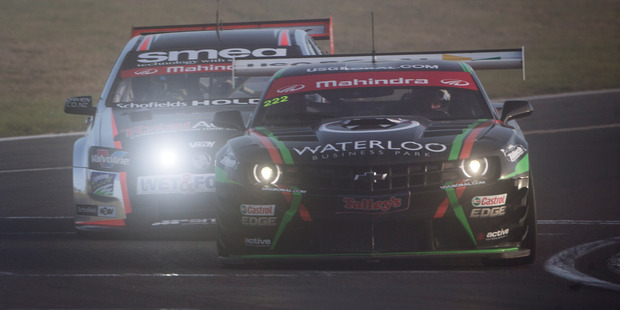Tulloch Motorsport's John McIntyre and Simon Gilbertson in action at Taupo. Photo / John Cowpland