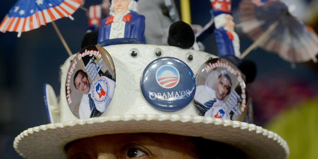 Mississippi Delegate Johnnie P. Patton and her decorated hat during the 2012 Democratic National Convention in Charlotte, North Carolina. Photo / Bonnie Jo Mount, Washington Post