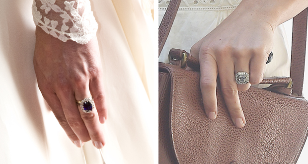 Kate Middleton's famous engagement ring and her sister Pippa's. Photos / Getty, Snapper media