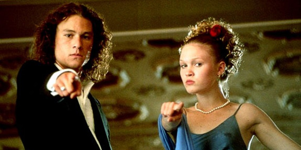 Heath Ledger and Julia Stiles star in the film 10 Things I Hate About You.