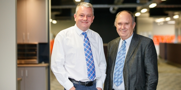Scanpower chief executive Lee Bettles (left) with company chairman Allan Benbow.