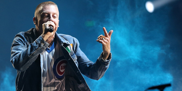 Macklemore's show was inundated with colour. Photo / Getty Images