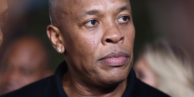 Rapper Dr Dre was handcuffed outside his home after a road rage incident. Photo/AP