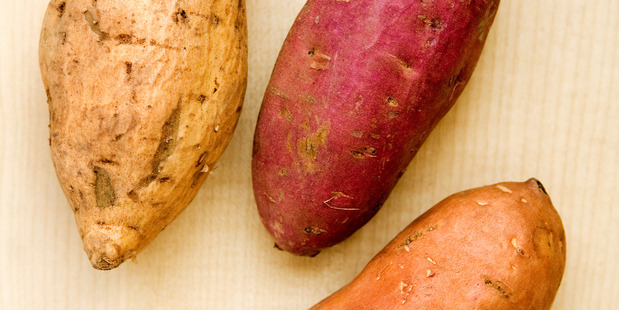 Different varieties of kumara here.
