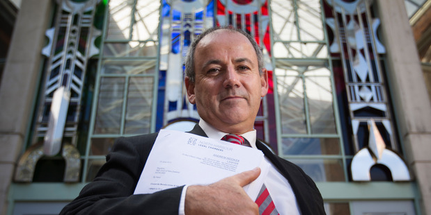 Lawyer Andrew Hooker outside the High Court in Auckland. Photo / Greg Bowker