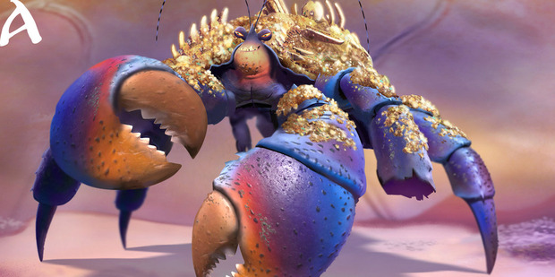 Jemaine Clement plays Tamatoa, a conceited crab, in Moana.