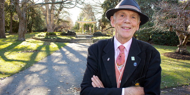 New Zealand World Peace Bell member David Bolam Smith will plant cherry blossom trees in both Christchurch and Japan to honour the lives of the earthquake victims. Photo / Christchurch Star