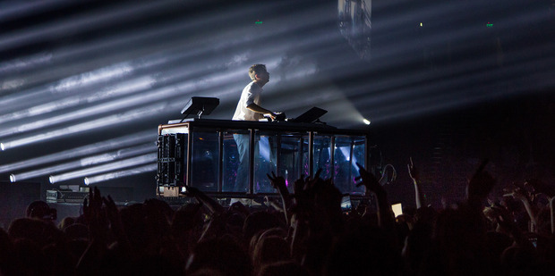 Flume captivated a sellout crowd at Auckland's Vector Arena. Photo / Leah Victoria, Libel Music