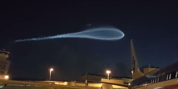 Loading After being shared on LiveLeak, the video led to people discussing just what the strangle blue light was in the sky. Photo / Supplied