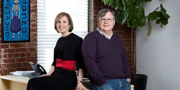Michelle and Robert King created the critical hit The Good Wife and their new series, BrainDead is about politicians whose brains are eaten by bugs. Photo / The Washington Post by Erin Baiano
