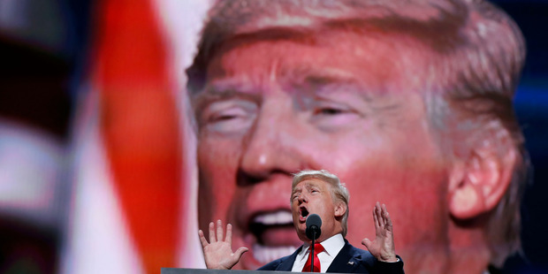 Republican presidential candidate Donald Trump, speaking at the Republican National Convention. Photo / AP