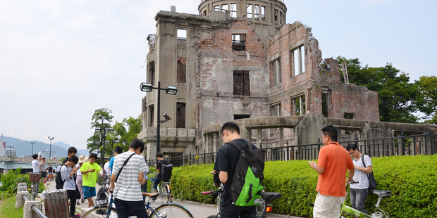 The Hiroshima Peace Memorial Park in Japan is among many cultural heritage sites around the world pleading to be removed from Pokemon Go. Photo / AP