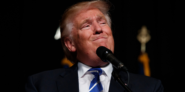 Republican presidential candidate Donald Trump speaks during a campaign rally in Cedar Rapids, Iowa. Photo/AP