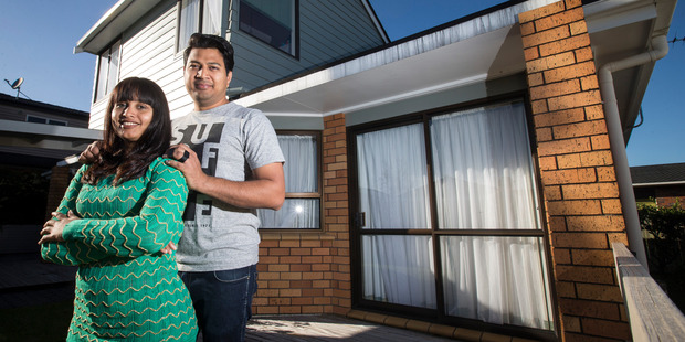 House-hunters Bharat Bhushan, 31, and Lovely Garg, 27. Photo / Jason Oxenham