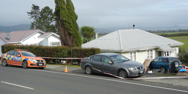 A man was stabbed to death at this house early on Saturday. Photo / Mike Barrington