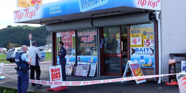 A dairy in Waihi was robbed earlier this afternoon by a man wielding a gun. Photo/Melanie Camoin
