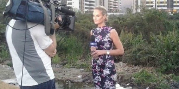 Today Show reporter Christine Ahern and her cameraman were almost robbed just minutes after touching down in Rio. Photo / Twitter / Christine Ahern