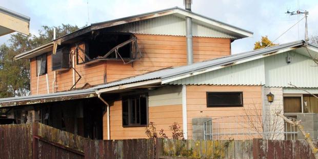 One person has died after the Ashhurst home was engulfed by fire around 4am. Photo / Alecia Rousseau of the Manawatu Guardian
