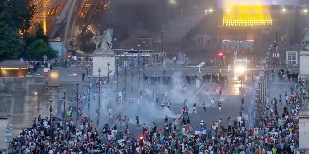 Football violence during the UEFA Cup created ugly scenes across France and sorely tested the tournament's theme of "respect". Pictures / AP