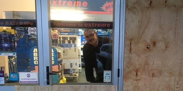 Branch manager Steve Hancox, pictured, says someone drove through the front door and stole about $10,000 worth of tools from its SP Tools range.